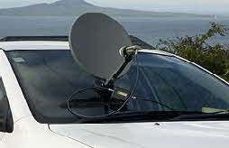 Portable Satellite dish with suction mount